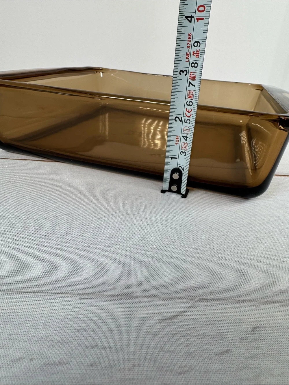 Vintage Pyrex 222 Smoke Brown Glass Square Baking Dish